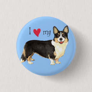 Jag älskar min walesiska Corgi för koftan Knapp