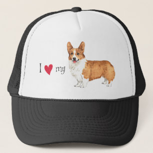 Jag älskar min walesiska Corgi för pembroken Truckerkeps