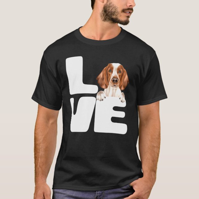 Jag älskar min walesiska springer spaniel hund t shirt (Framsida)