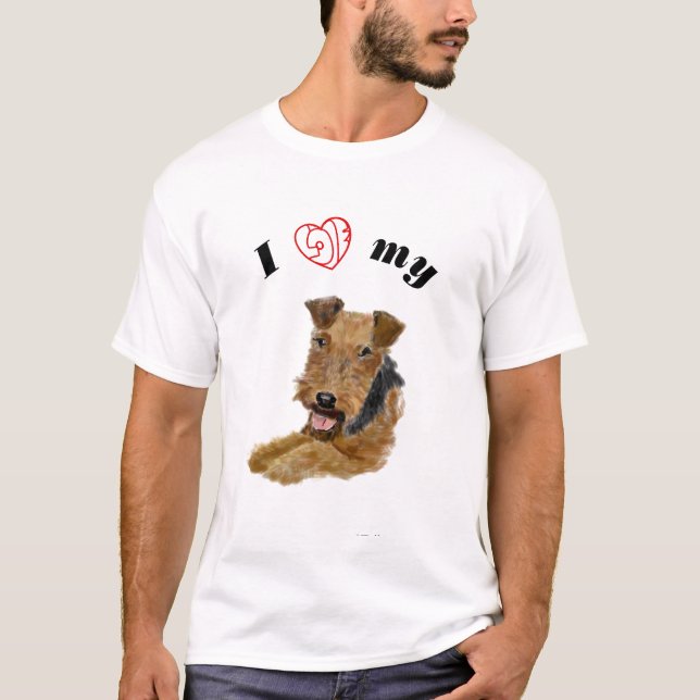 Jag älskar min walesiska Terrier T-shirt (Framsida)