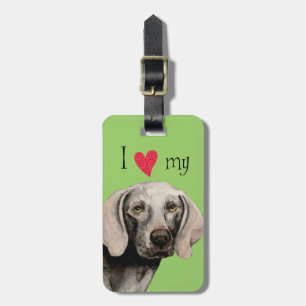Jag älskar min Weimaraner Bagagebricka