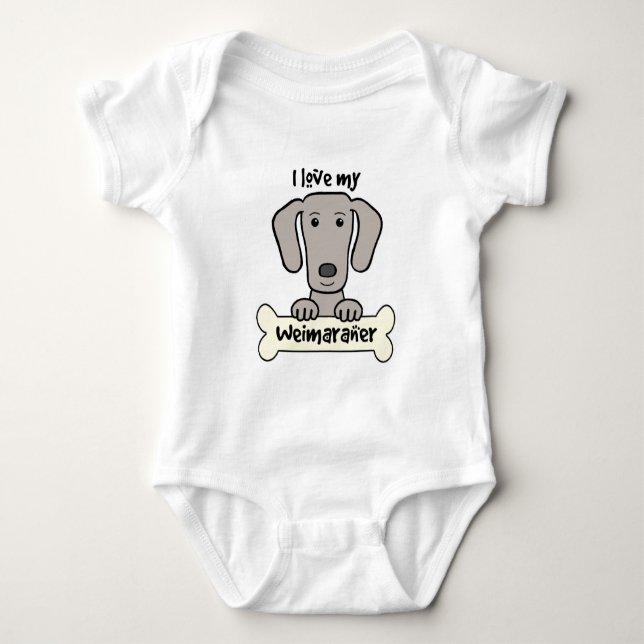 Jag älskar min Weimaraner Tee Shirt (Framsida)