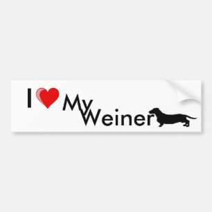 Jag älskar min Weiner Bildekal