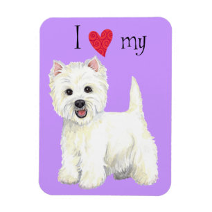 Jag älskar min Westie Magnet
