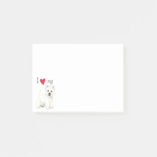 Jag älskar min Westie Post-it Block