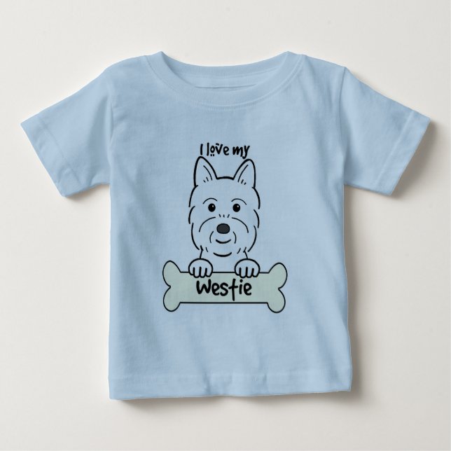 Jag älskar min Westie T Shirt (Framsida)