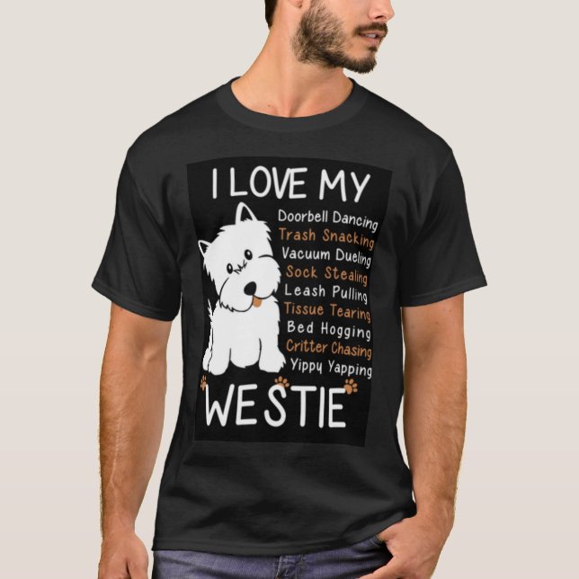 Jag älskar min Westie T-shirt (Framsida)
