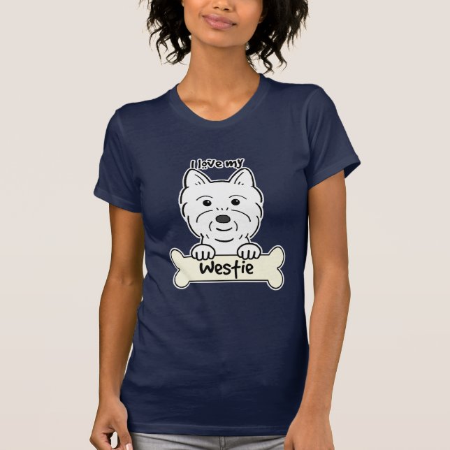 Jag älskar min Westie Tee Shirt (Framsida)