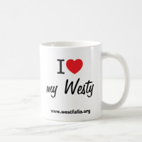 Jag älskar min Westy mugg