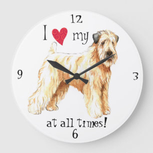 Jag älskar min Wheaten Terrier Stor Klocka