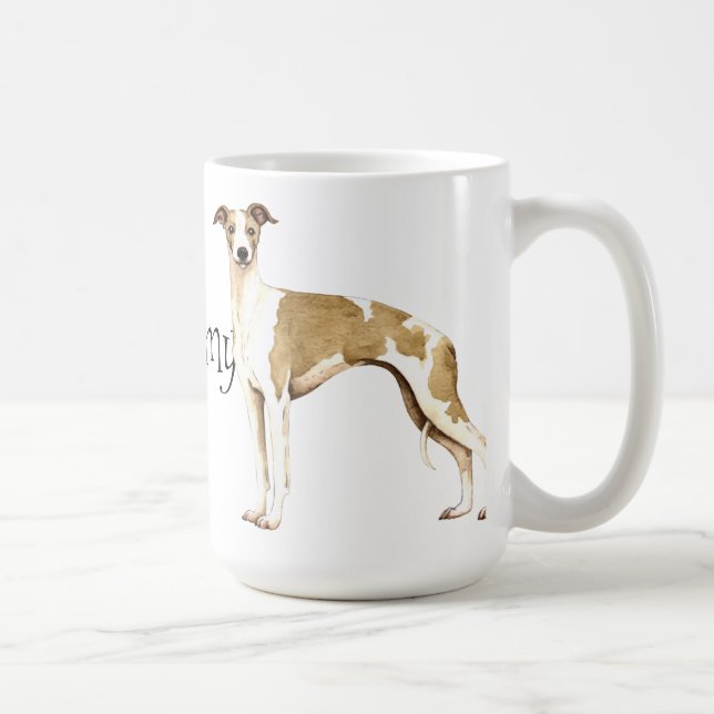 Jag älskar min Whippet Kaffemugg (Höger)