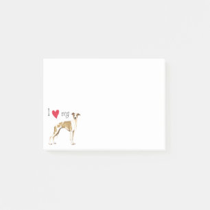 Jag älskar min Whippet Post-it Block