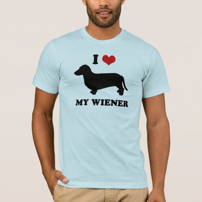 Jag älskar min wiener t-shirt (Framsida)