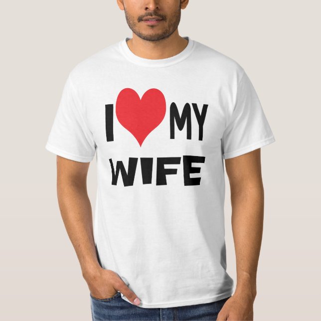 Jag älskar min wife. t-shirt (Framsida)