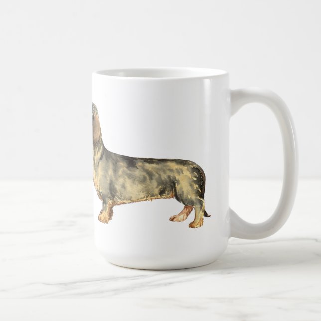 Jag älskar min Wirehaired tax Kaffemugg (Höger)