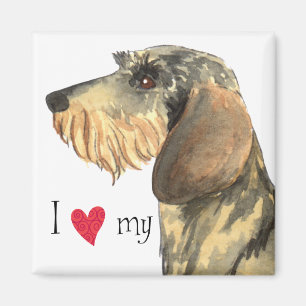 Jag älskar min Wirehaired tax Magnet