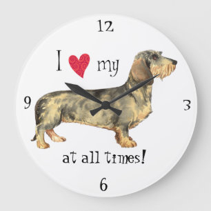 Jag älskar min Wirehaired tax Stor Klocka
