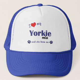 Jag älskar min Yorkie blandning (den kvinnliga Keps