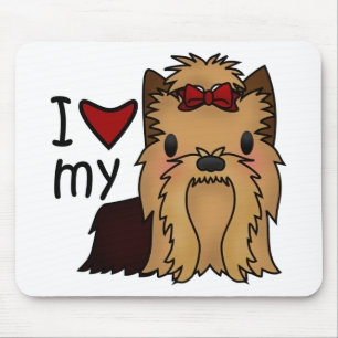 Jag älskar min Yorkie, den Yorkshire terrieren Musmatta
