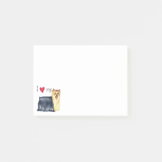 Jag älskar min Yorkie Post-it Block (Framsida)