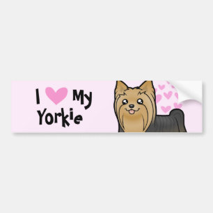 Jag älskar min Yorkshire Terrier (långt hår ing Bildekal