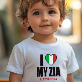 JAG ÄLSKAR MIN ZIA present till italiensk faster T Shirt