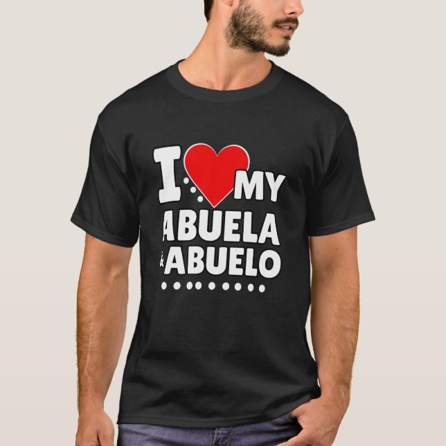 Jag älskar mina Abuela och Abuelo barnbarn T Shirt (Framsida)