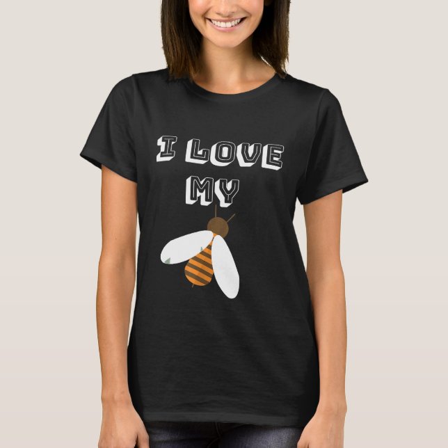 Jag älskar mina bin Fly biodlare T Shirt (Framsida)