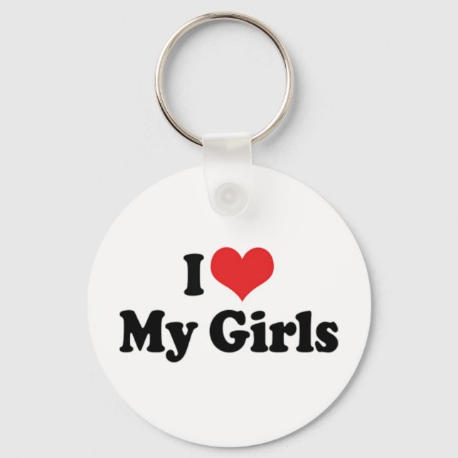 Jag älskar mina flickor nyckelring (Framsida)