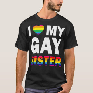 Jag älskar mina gay-syster gåvor jämlikhet pride l t shirt