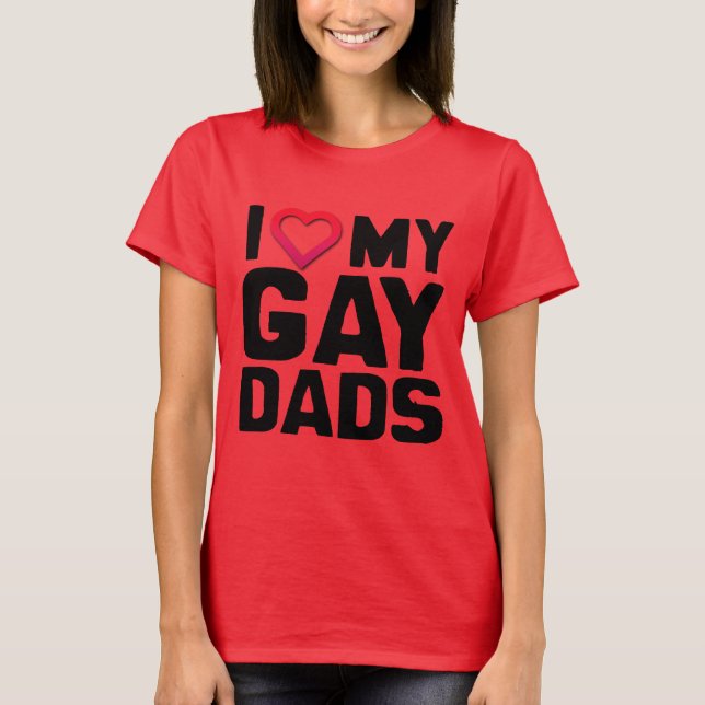 JAG ÄLSKAR MINA GAYPAPPOR -.png Tee (Framsida)