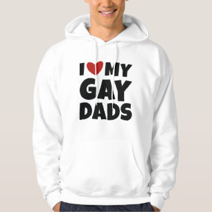 Jag älskar mina homosexuella pappor hoodie