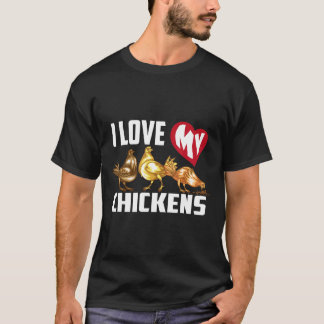 Jag älskar mina hönor män och kvinnor höna t shirt
