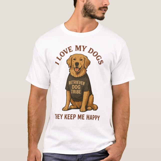 Jag älskar mina hundar. t shirt (Framsida)