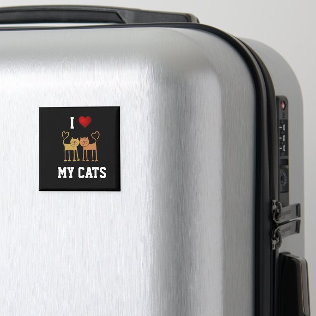 Jag älskar mina katter magnet (In Situ (Luggage))