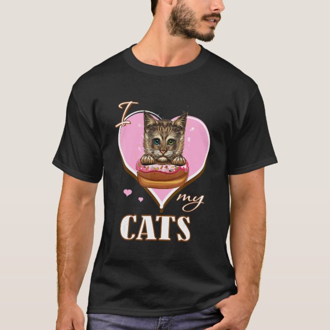 Jag älskar mina katter t shirt (Framsida)