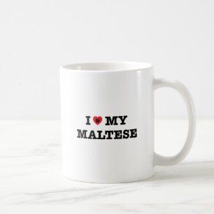 Jag älskar mina maltesiska kaffemugg