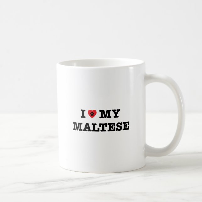 Jag älskar mina maltesiska kaffemugg (Höger)