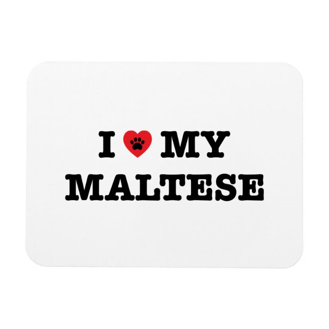 Jag älskar mina maltesiska magnet (Horisontell)