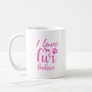 Jag älskar mina pälsbebisar Söt present till husdj Kaffemugg