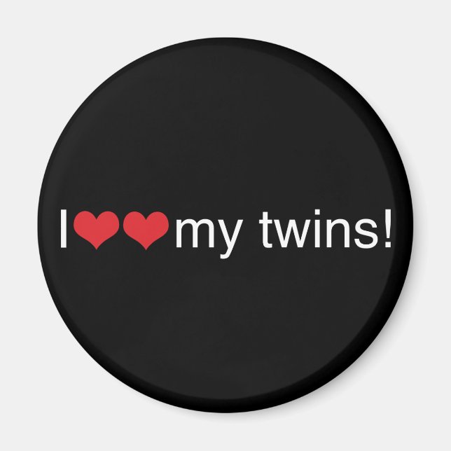 Jag älskar mina Twillingar Magnet (Framsidan)