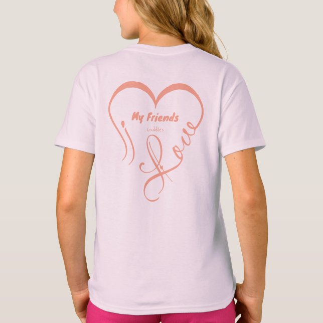 Jag älskar mina vänner - Kramar T Shirt (Baksida)