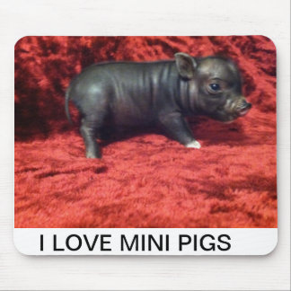 Jag älskar mini- grisar som musen vadderar musmatta