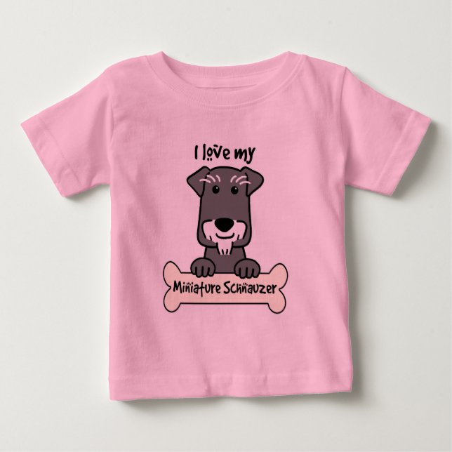 Jag älskar miniatyrSchnauzers Tee (Framsida)