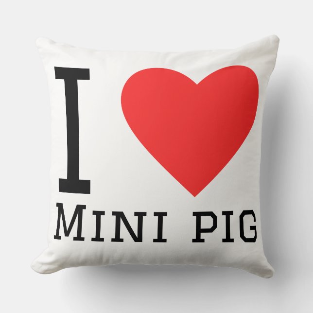 Jag älskar minipig kudde (Framsida)