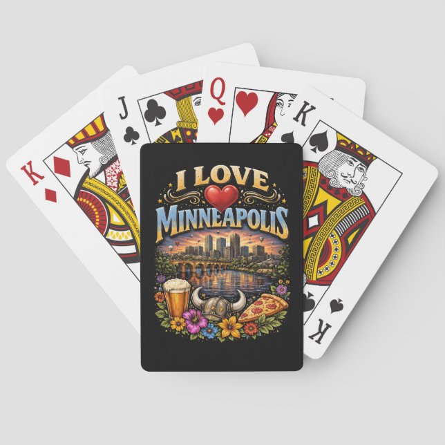 Jag älskar Minneapolis Casinokort (Baksidan)