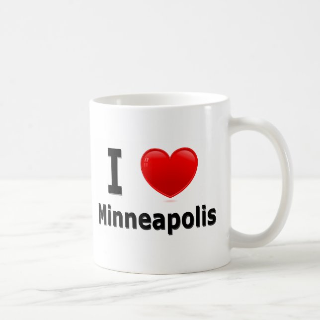 Jag älskar Minneapolis Kaffemugg (Höger)