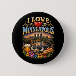 Jag älskar Minneapolis Knapp