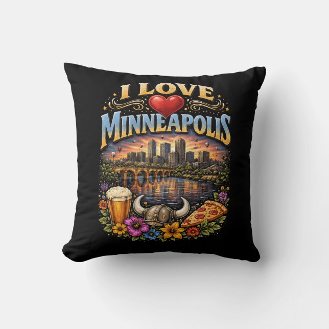 Jag älskar Minneapolis Kudde (Framsida)