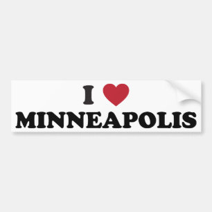 Jag älskar Minneapolis Minnesota Bildekal